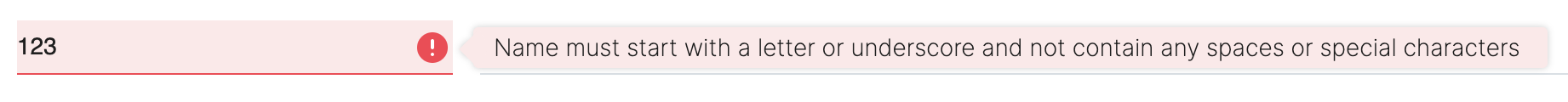 Error message